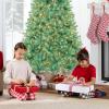 imageBest Choice Products White Christmas Tree 75ft PreLit Artificial Pine Tree Premium Holiday Decoration wWarm White Lights Stand Easy AssemblySage Green