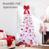 imageBest Choice Products White Christmas Tree 75ft PreLit Artificial Pine Tree Premium Holiday Decoration wWarm White Lights Stand Easy AssemblyWhite