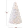 imageBest Choice Products White Christmas Tree 75ft PreLit Artificial Pine Tree Premium Holiday Decoration wWarm White Lights Stand Easy AssemblyWhite Lights