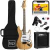 imageBest Choice Products 39in Full Size Beginner Electric Guitar Starter Kit wCase Strap 10W Amp Strings Pick Tremolo Bar  SoCal GreenNatural