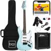 imageBest Choice Products 39in Full Size Beginner Electric Guitar Starter Kit wCase Strap 10W Amp Strings Pick Tremolo Bar  SoCal GreenPowder Blue