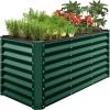 imageBest Choice Products 6x3x2ft Outdoor Metal Raised Garden Bed Deep Root Box Planter for Vegetables Flowers Herbs and Succulents w 269 Gallon Capacity  Peacock BlueDark Green