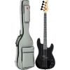 imageBest Choice Products Full Size Beginner 4String Electric Bass Guitar Wooden PBStyle Bass Starter Set wPadded Carrying Case  BlackWhiteBlackBlack