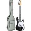imageBest Choice Products Full Size Beginner 4String Electric Bass Guitar Wooden PBStyle Bass Starter Set wPadded Carrying Case  BlackWhiteBlackWhite