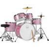 imageBest Choice Products Kids 5Piece Beginner Drum Set Junior Kit Starter Percussion wCymbals Pedal Drumsticks Stool Toms Snare Hi Hat  BlackPink Sparkle