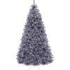 imageBest Choice Products White Christmas Tree 75ft PreLit Artificial Pine Tree Premium Holiday Decoration wWarm White Lights Stand Easy AssemblyCharcoal Gray