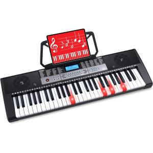 imageBest Choice Products 54Key Electronic Keyboard Piano Portable Beginner Electric Keyboard Complete Set wLCD Screen Power Adapter Teaching Modes Music Sheet Stand Built in Speakers
