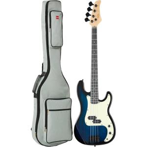 imageBest Choice Products Full Size Beginner 4String Electric Bass Guitar Wooden PBStyle Bass Starter Set wPadded Carrying Case  BlackWhiteHollywood BlueMint