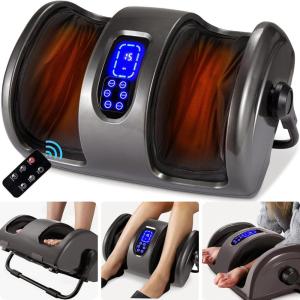 imageBest Choice Products Heated Shiatsu Foot Massager for Pain Relief Plantar Fasciitis Neuropathy Blood Circulation wCompact Design  GrayGray