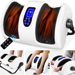 imageBest Choice Products Heated Shiatsu Foot Massager for Pain Relief Plantar Fasciitis Neuropathy Blood Circulation wCompact Design  GrayPearl White
