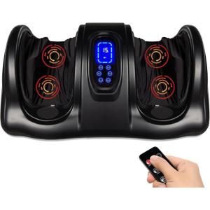 imageBest Choice Products Shiatsu Foot Massager for Pain Relief Plantar Fasciitis Neuropathy Blood Circulation Remote Control wCompact Design  GrayBlack