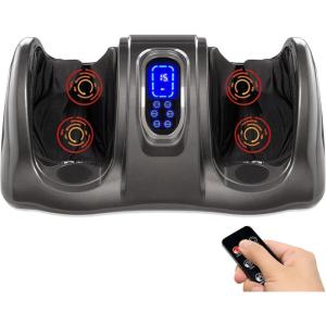 imageBest Choice Products Shiatsu Foot Massager for Pain Relief Plantar Fasciitis Neuropathy Blood Circulation Remote Control wCompact Design  GrayGray
