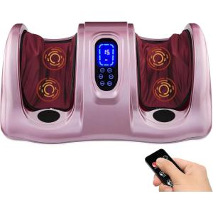 imageBest Choice Products Shiatsu Foot Massager for Pain Relief Plantar Fasciitis Neuropathy Blood Circulation Remote Control wCompact Design  GrayRose Gold