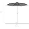 imageBest Choice Products 10ft Market Umbrella Outdoor Sun Shade for Backyard Deck Poolside Table wWoodgrain Pattern Easy Tilt ampamp Crank  Fog GrayGray