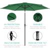imageBest Choice Products 10ft Market Umbrella Outdoor Sun Shade for Backyard Deck Poolside Table wWoodgrain Pattern Easy Tilt ampamp Crank  Fog GrayGreen