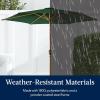 imageBest Choice Products 10ft Market Umbrella Outdoor Sun Shade for Backyard Deck Poolside Table wWoodgrain Pattern Easy Tilt ampamp Crank  Fog GrayGreen