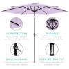 imageBest Choice Products 10ft Market Umbrella Outdoor Sun Shade for Backyard Deck Poolside Table wWoodgrain Pattern Easy Tilt ampamp Crank  Fog GrayLavender