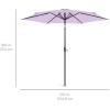imageBest Choice Products 10ft Market Umbrella Outdoor Sun Shade for Backyard Deck Poolside Table wWoodgrain Pattern Easy Tilt ampamp Crank  Fog GrayLavender