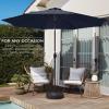 imageBest Choice Products 10ft Market Umbrella Outdoor Sun Shade for Backyard Deck Poolside Table wWoodgrain Pattern Easy Tilt ampamp Crank  Fog GrayNavy Blue