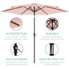 imageBest Choice Products 10ft Market Umbrella Outdoor Sun Shade for Backyard Deck Poolside Table wWoodgrain Pattern Easy Tilt ampamp Crank  Fog GrayRose Quartz