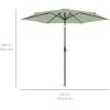 imageBest Choice Products 10ft Market Umbrella Outdoor Sun Shade for Backyard Deck Poolside Table wWoodgrain Pattern Easy Tilt ampamp Crank  Fog GraySage Green