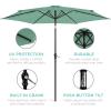 imageBest Choice Products 10ft Market Umbrella Outdoor Sun Shade for Backyard Deck Poolside Table wWoodgrain Pattern Easy Tilt ampamp Crank  Fog GraySeaglass