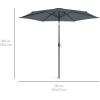 imageBest Choice Products 10ft Market Umbrella Outdoor Sun Shade for Backyard Deck Poolside Table wWoodgrain Pattern Easy Tilt ampamp Crank  Fog GraySlate