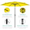 imageBest Choice Products 10ft Market Umbrella Outdoor Sun Shade for Backyard Deck Poolside Table wWoodgrain Pattern Easy Tilt ampamp Crank  Fog GrayYellow