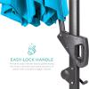 imageBest Choice Products 10ft Solar LED Cantilever Patio Umbrella 360Degree Rotation Hanging Offset Market Outdoor Sun Shade for Backyard Deck Poolside wLights Easy Tilt Cross BaseSky Blue