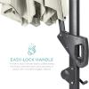 imageBest Choice Products 10ft Solar LED Cantilever Patio Umbrella 360Degree Rotation Hanging Offset Market Outdoor Sun Shade for Backyard Deck Poolside wLights Easy Tilt Cross BaseIvory