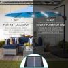 imageBest Choice Products 10ft Solar LED Cantilever Patio Umbrella 360Degree Rotation Hanging Offset Market Outdoor Sun Shade for Backyard Deck Poolside wLights Easy Tilt Cross BaseSky Blue