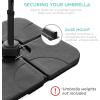 imageBest Choice Products 10ft Solar LED Cantilever Patio Umbrella 360Degree Rotation Hanging Offset Market Outdoor Sun Shade for Backyard Deck Poolside wLights Easy Tilt Cross BaseFog Gray