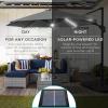 imageBest Choice Products 10ft Solar LED Cantilever Patio Umbrella 360Degree Rotation Hanging Offset Market Outdoor Sun Shade for Backyard Deck Poolside wLights Easy Tilt Cross BaseGray