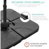 imageBest Choice Products 10ft Solar LED Cantilever Patio Umbrella 360Degree Rotation Hanging Offset Market Outdoor Sun Shade for Backyard Deck Poolside wLights Easy Tilt Cross BaseLavender