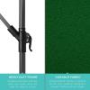 imageBest Choice Products 10ft Solar LED Offset Hanging Market Patio Umbrella for Backyard Poolside Lawn and Garden wEasy Tilt Adjustment Polyester Shade 8 Ribs  TanGreen