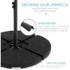 imageBest Choice Products 10ft Solar LED Offset Hanging Market Patio Umbrella for Backyard Poolside Lawn and Garden wEasy Tilt Adjustment Polyester Shade 8 Ribs  TanCerulean
