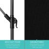imageBest Choice Products 10ft Solar LED Offset Hanging Market Patio Umbrella for Backyard Poolside Lawn and Garden wEasy Tilt Adjustment Polyester Shade 8 Ribs  TanBlack