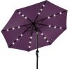 imageBest Choice Products 10ft Solar Polyester LED Lighted Patio Umbrella wTilt Adjustment and UVResistant Fabric  TanAmethyst Purple