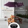 imageBest Choice Products 10ft Solar Polyester LED Lighted Patio Umbrella wTilt Adjustment and UVResistant Fabric  TanAmethyst Purple