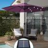 imageBest Choice Products 10ft Solar Polyester LED Lighted Patio Umbrella wTilt Adjustment and UVResistant Fabric  TanAmethyst Purple