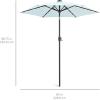 imageBest Choice Products 10ft Solar Polyester LED Lighted Patio Umbrella wTilt Adjustment and UVResistant Fabric  TanBaby Blue