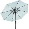 imageBest Choice Products 10ft Solar Polyester LED Lighted Patio Umbrella wTilt Adjustment and UVResistant Fabric  TanBaby Blue