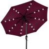 imageBest Choice Products 10ft Solar Polyester LED Lighted Patio Umbrella wTilt Adjustment and UVResistant Fabric  TanBurgundy