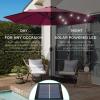 imageBest Choice Products 10ft Solar Polyester LED Lighted Patio Umbrella wTilt Adjustment and UVResistant Fabric  TanBurgundy