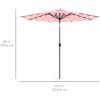 imageBest Choice Products 10ft Solar Polyester LED Lighted Patio Umbrella wTilt Adjustment and UVResistant Fabric  TanCarnation