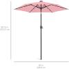 imageBest Choice Products 10ft Solar Polyester LED Lighted Patio Umbrella wTilt Adjustment and UVResistant Fabric  TanCarnation