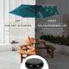 imageBest Choice Products 10ft Solar Polyester LED Lighted Patio Umbrella wTilt Adjustment and UVResistant Fabric  TanCerulean