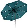 imageBest Choice Products 10ft Solar Polyester LED Lighted Patio Umbrella wTilt Adjustment and UVResistant Fabric  TanCerulean