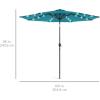 imageBest Choice Products 10ft Solar Polyester LED Lighted Patio Umbrella wTilt Adjustment and UVResistant Fabric  TanCerulean