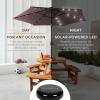 imageBest Choice Products 10ft Solar Polyester LED Lighted Patio Umbrella wTilt Adjustment and UVResistant Fabric  TanDeep Taupe